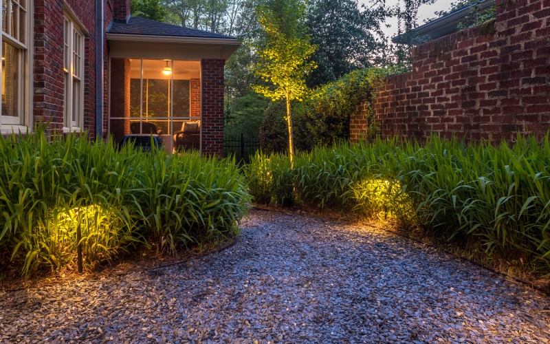 walkway and lights