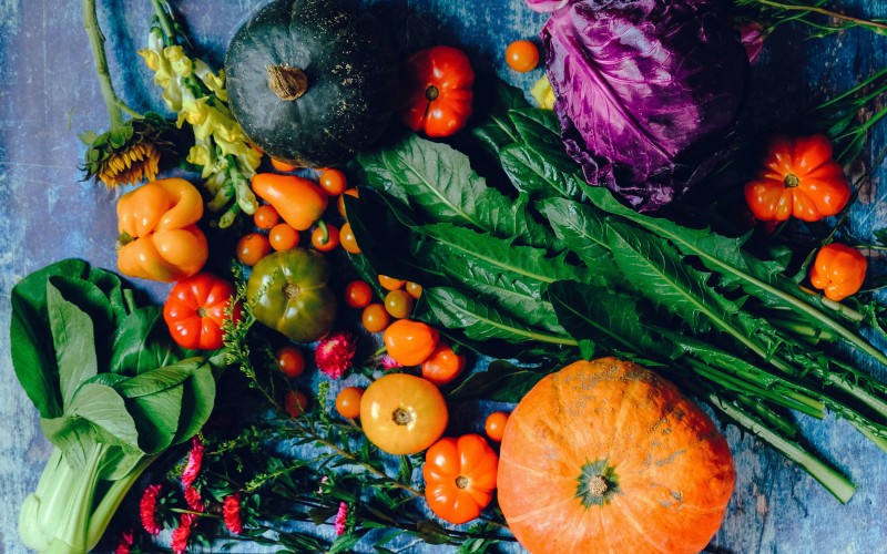 A variety of vegetables.